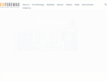 Tablet Screenshot of biopuremax.com